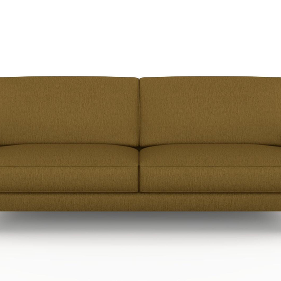 Photo of the fabric Pandanus Ochre swatch by Mokum. Use for Upholstery. Style of Plain, Taffeta
