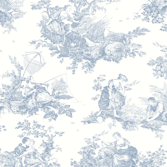 Photo of the fabric Scene D'Ete 8803 8803 62 17 swatch by Casadeco. Use for Curtains, Accessory