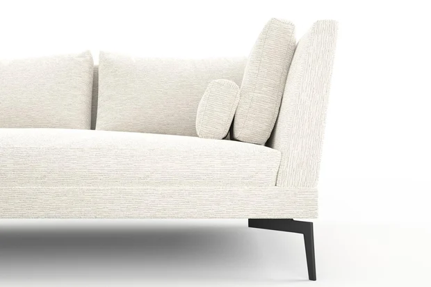 Photo of the fabric Intaglio Chalk swatch by Mokum. Use for Upholstery, Accessory. Style of Plain, Texture