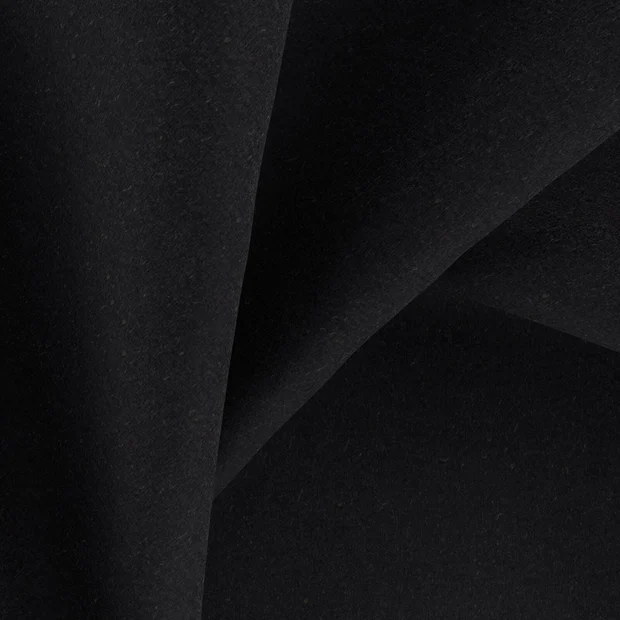 Photo of the fabric Lux Velvet Ebony 8702 swatch by Zepel. Use for Curtains, Upholstery, Accessory. Style of Plain, Velvet