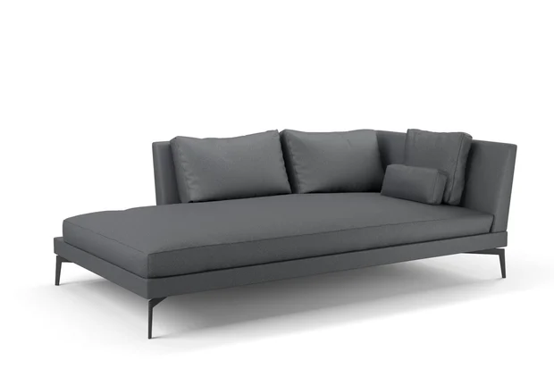 Photo of the fabric Como Slate swatch by Mokum. Use for Upholstery, Accessory. Style of Plain, Texture