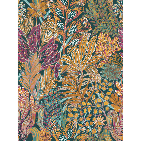 Photo of the fabric Borromee Wp 7432 0936 swatch by Casamance. Use for Wall Covering