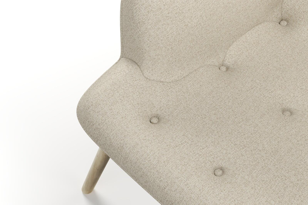 Photo of the fabric Omni Linen swatch by James Dunlop FibreGuard. Use for Upholstery, Accessory, Top of Bed. Style of Plain, Texture
