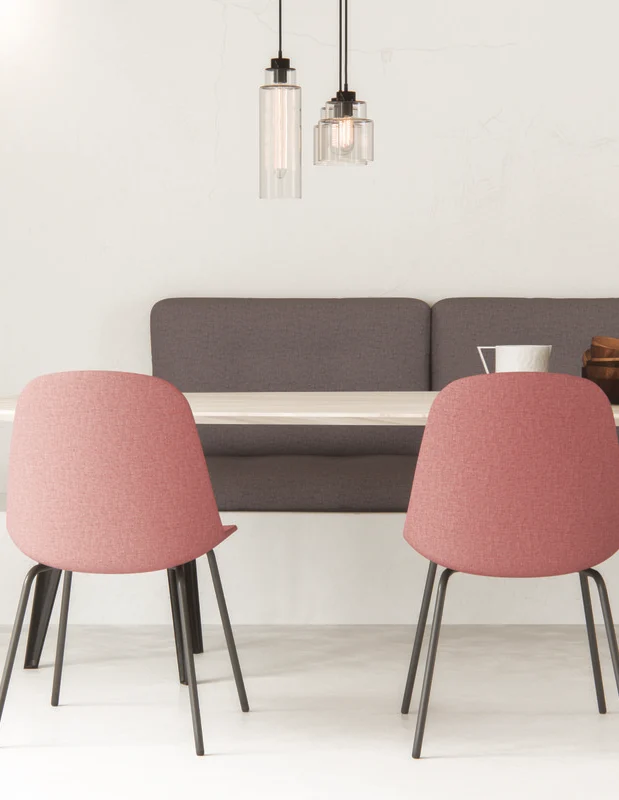 Photo of the fabric Rubiks Night in situ by Zepel. Use for Upholstery, Accessory, Top of Bed. Style of Plain, Texture