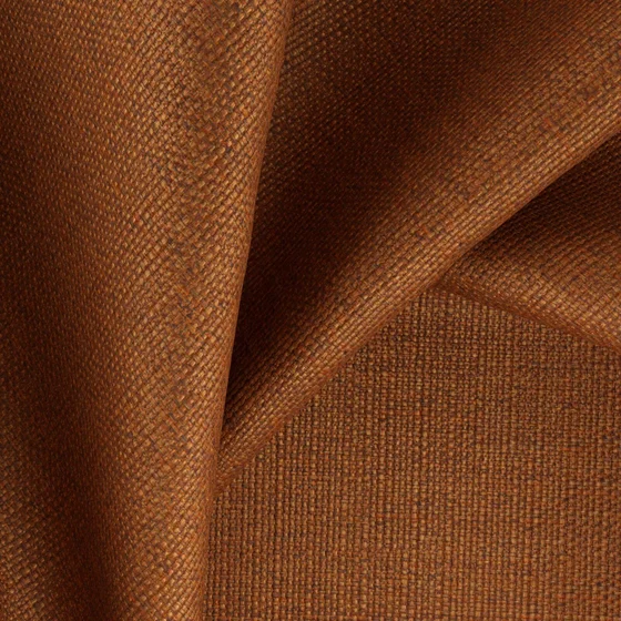 Photo of the fabric Linex Ginger swatch by Zepel. Use for Curtains, Upholstery, Accessory, Top of Bed. Style of Plain, Texture