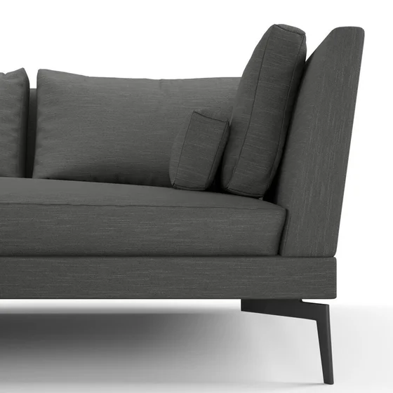 Photo of the fabric Sahel Soot swatch by Mokum. Use for Upholstery, Accessory. Style of Plain, Texture