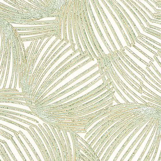 Photo of the fabric Pampelonne Wallpaper 8742 8742 70 89 swatch by Casadeco. Use for Wall Covering. Style of Animals And Birds