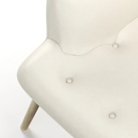 Photo of the fabric Provence Ivory swatch by James Dunlop Essentials. Use for Curtains, Upholstery, Accessory, Top of Bed. Style of Plain, Texture