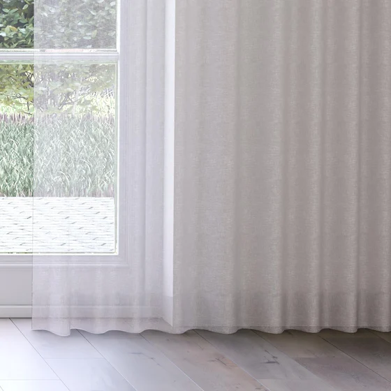 Photo of the fabric Seaview Black Sand swatch by James Dunlop. Use for Sheer Curtains. Style of Plain, Sheer