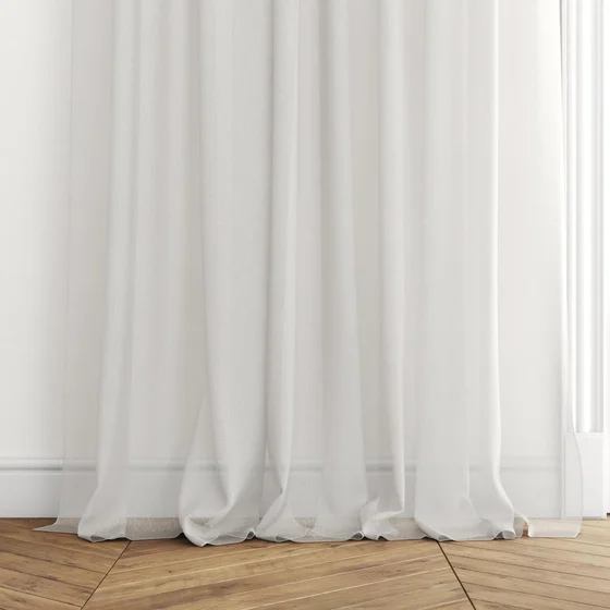 Photo of the fabric Cavalier Ivory swatch by James Dunlop Essentials. Use for Sheer Curtains. Style of Plain, Sheer