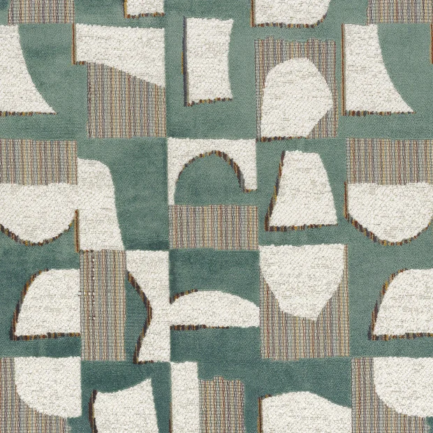 Photo of the fabric Hymne 4583 0496 swatch by Casamance. Use for Upholstery, Accessory. Style of Geometric, Jacquard