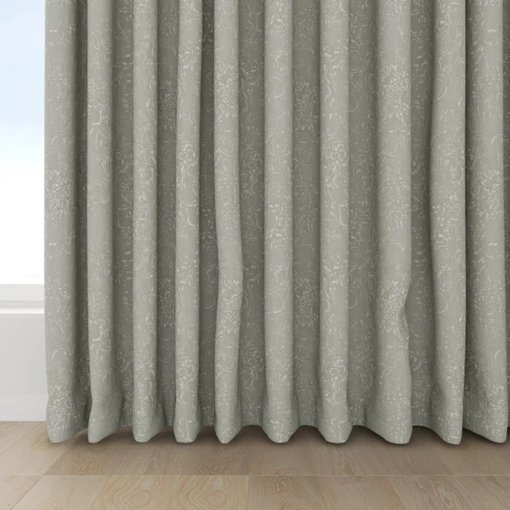 Photo of the fabric Azulejo Mineral swatch by Mokum. Use for Curtains, Accessory. Style of Traditional