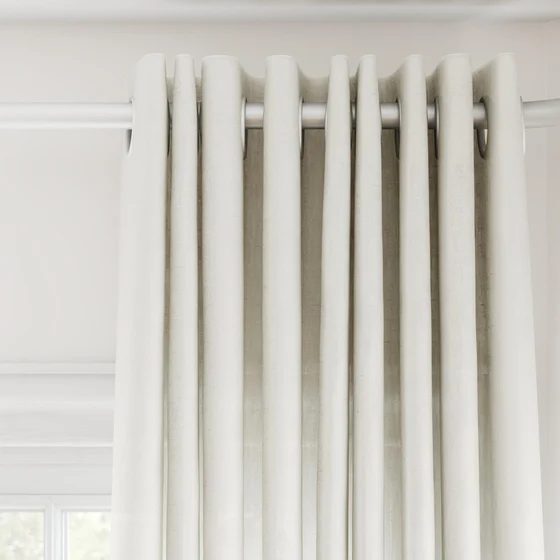 Photo of the fabric Linen Natural swatch by James Dunlop. Use for Curtains, Accessory. Style of Plain, Texture