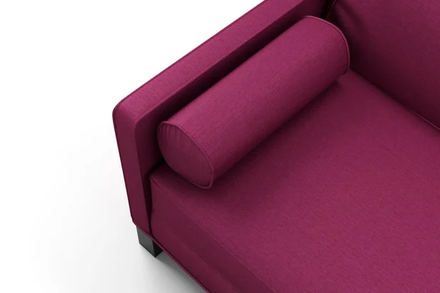 Photo of the fabric Provence Sangria swatch by James Dunlop Essentials. Use for Curtains, Upholstery, Accessory, Top of Bed. Style of Plain, Texture