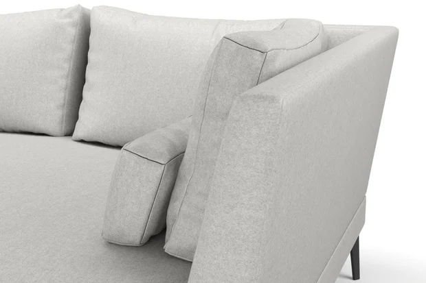Photo of the fabric Prato Fog swatch by Mokum. Use for Upholstery, Accessory. Style of Plain, Texture