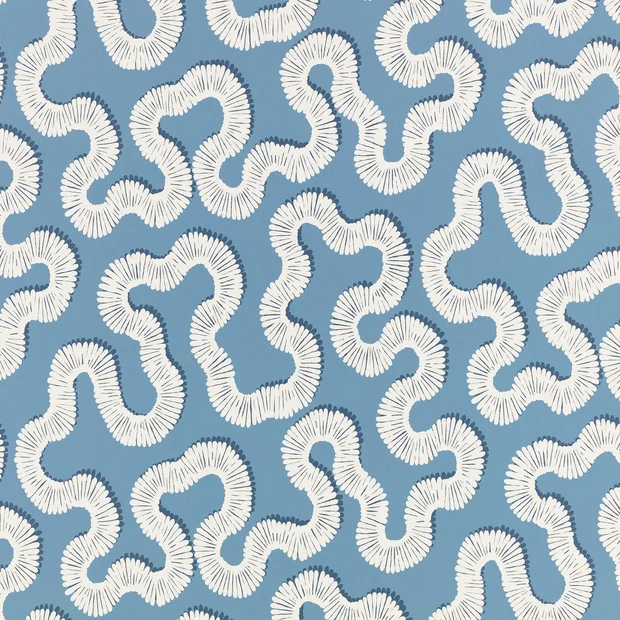 Photo of the fabric Kezia Wp W478 04 swatch by Romo. Use for Wall Covering. Style of Geometric, Paper
