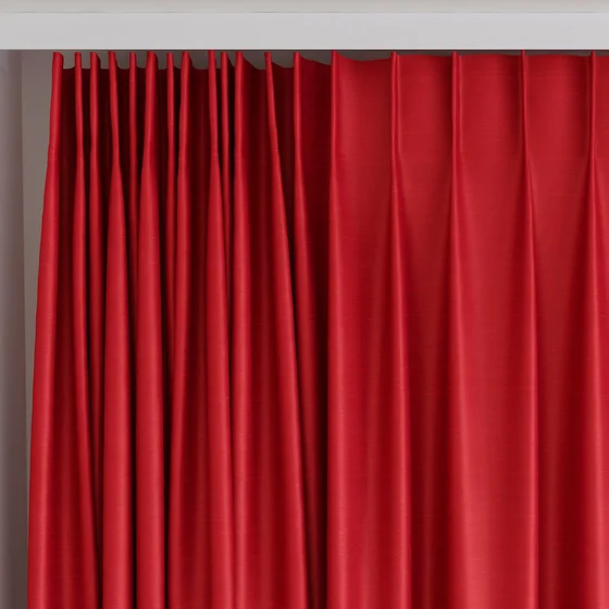 Photo of the fabric Luxe Poppy swatch by James Dunlop Essentials. Use for Curtains, Accessory, Top of Bed. Style of Plain, Texture