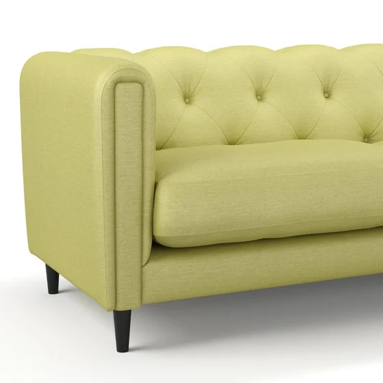 Photo of the fabric Provence Apple swatch by James Dunlop Essentials. Use for Curtains, Upholstery, Accessory, Top of Bed. Style of Plain, Texture