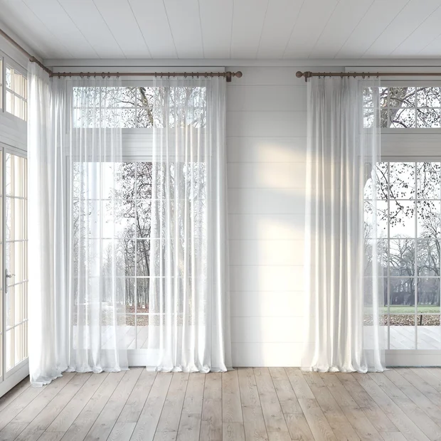 Photo of the fabric Enso Pearl swatch by Mokum. Use for Sheer Curtains. Style of Plain, Sheer