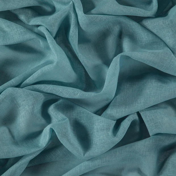Photo of the fabric Rustica Lagoon swatch by Zepel. Use for Sheer Curtains. Style of Plain, Sheer