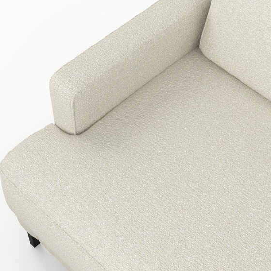 Photo of the fabric Grain Marshmallow swatch by Mokum. Use for Upholstery, Accessory, Top of Bed. Style of Plain, Texture