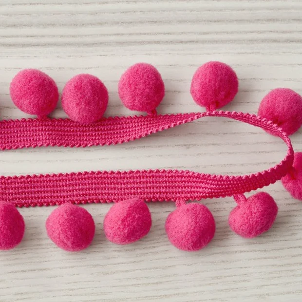 Photo of the fabric Pom Pom Braid Vn T79 02 swatch by Villa Nova. Use for Trim