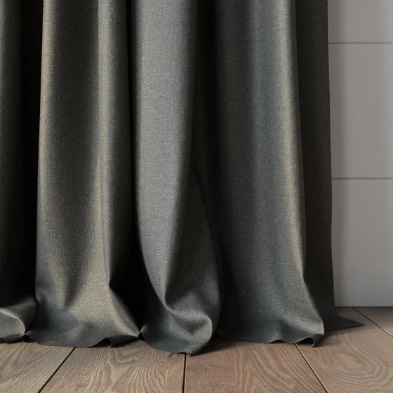 Photo of the fabric Banksia Slate swatch by James Dunlop. Use for Curtains, Accessory, Top of Bed. Style of Plain, Texture