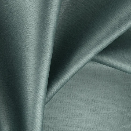 Photo of the fabric Mont Blanc Aqua swatch by Zepel. Use for Curtains, Upholstery, Accessory, Top of Bed. Style of Plain, Velvet