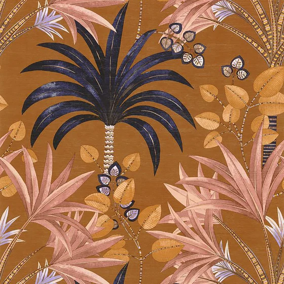Photo of the fabric Mirissa Wp 7552 7552 1120 swatch by Casamance. Use for Wall Covering. Style of Floral And Botannical