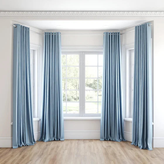 Photo of the fabric Provence Sky swatch by James Dunlop Essentials. Use for Curtains, Upholstery, Accessory, Top of Bed. Style of Plain, Texture
