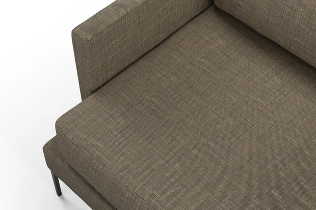 Photo of the fabric Ficus Taupe swatch by Mokum. Use for Upholstery, Accessory. Style of Plain, Texture
