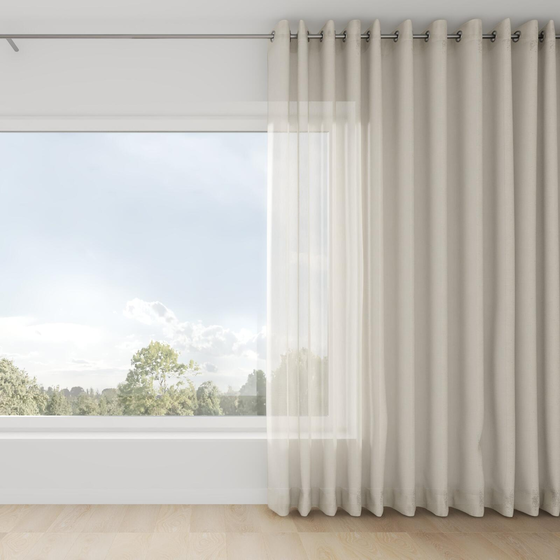 Photo of the fabric Gesso Lino Linen swatch by Mokum. Use for Curtains. Style of Plain, Texture