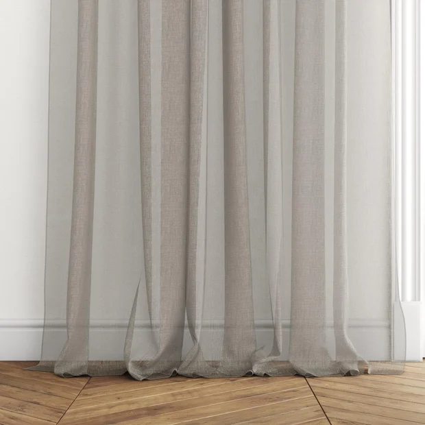 Photo of the fabric Makai (JDG) Tussah swatch by Mokum. Use for Sheer Curtains. Style of Plain, Sheer