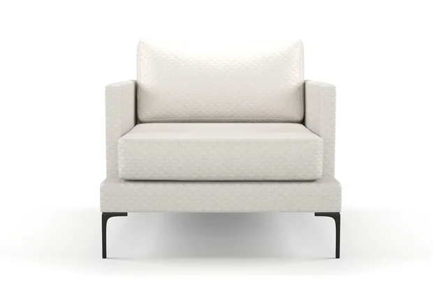 Photo of the fabric Topiary Oyster swatch by Mokum. Use for Upholstery, Accessory. Style of Geometric