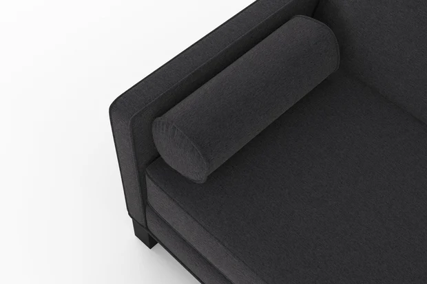 Photo of the fabric Snugly Onyx swatch by James Dunlop FibreGuard. Use for Upholstery, Accessory, Top of Bed. Style of Chenille, Plain