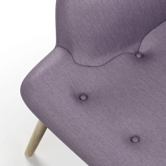 Photo of the fabric Provence Iris swatch by James Dunlop Essentials. Use for Curtains, Upholstery, Accessory, Top of Bed. Style of Plain, Texture