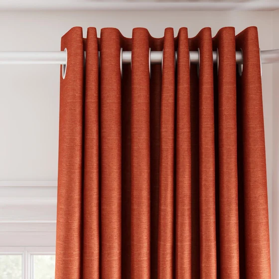 Photo of the fabric Provence Pumpkin swatch by James Dunlop Essentials. Use for Curtains, Upholstery, Accessory, Top of Bed. Style of Plain, Texture
