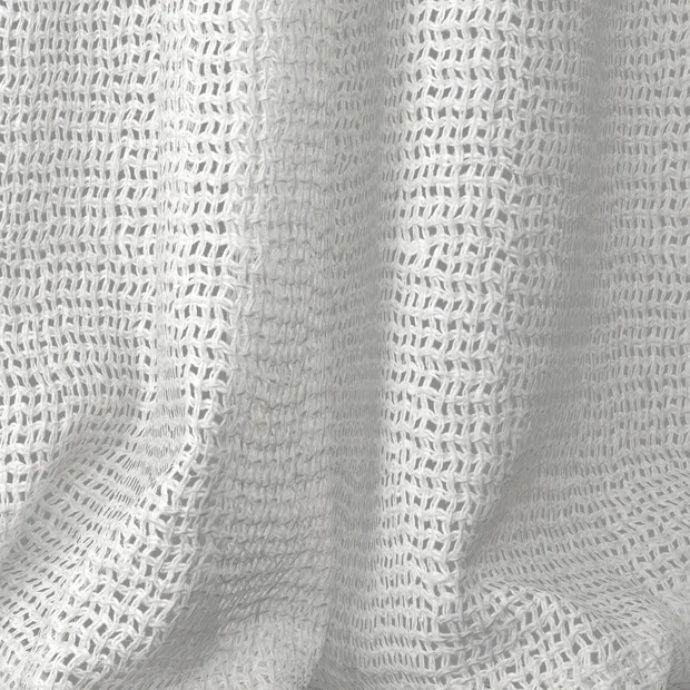Photo of the fabric O'Keeffe Salt swatch by Mokum. Use for Sheer Curtains. Style of Plain, Sheer