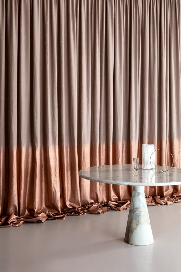 Photo of the fabric Pendulum K5253 01 in situ by Kirkby Design. Use for Curtains. Style of Plain