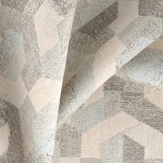 Photo of the fabric Obelus Sky swatch by Zepel. Use for Upholstery, Accessory. Style of Geometric, Texture