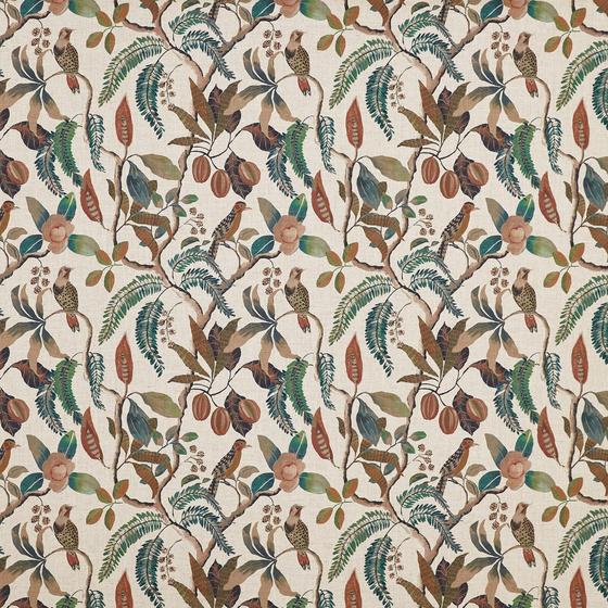 Photo of the fabric Banyu 8827 126 swatch by Prestigious. Use for Curtains, Upholstery, Accessory. Style of Floral And Botannical, Print