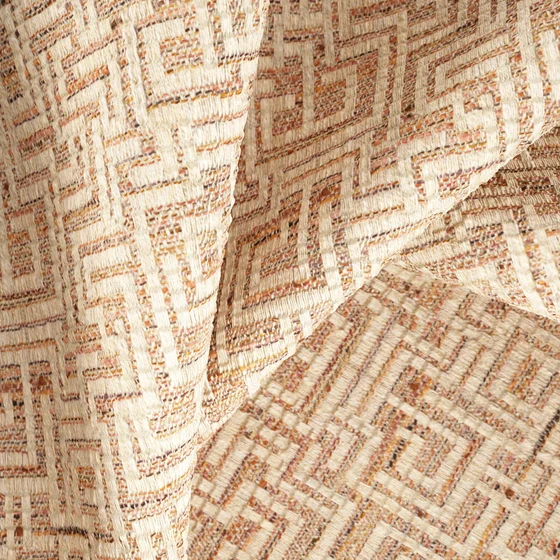 Photo of the fabric Turnkey Chutney swatch by Zepel FibreGuard. Use for Upholstery, Accessory, Top of Bed. Style of Geometric, Jacquard