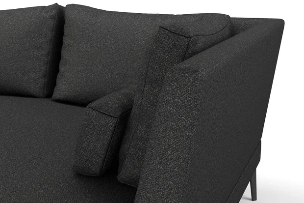 Photo of the fabric Palermo Onyx swatch by Mokum. Use for Upholstery, Accessory. Style of Plain, Texture