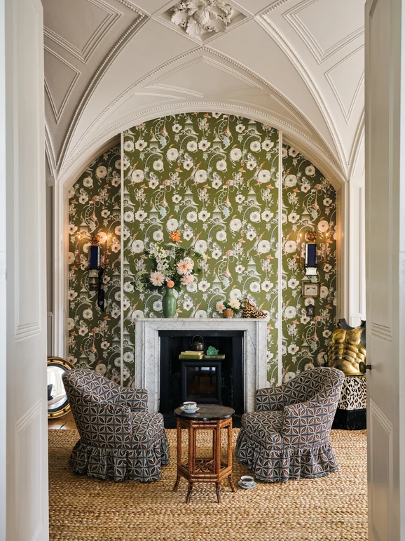 Photo of the fabric Effie 7997 03 in situ by Romo. Use for Curtains, Upholstery, Accessory