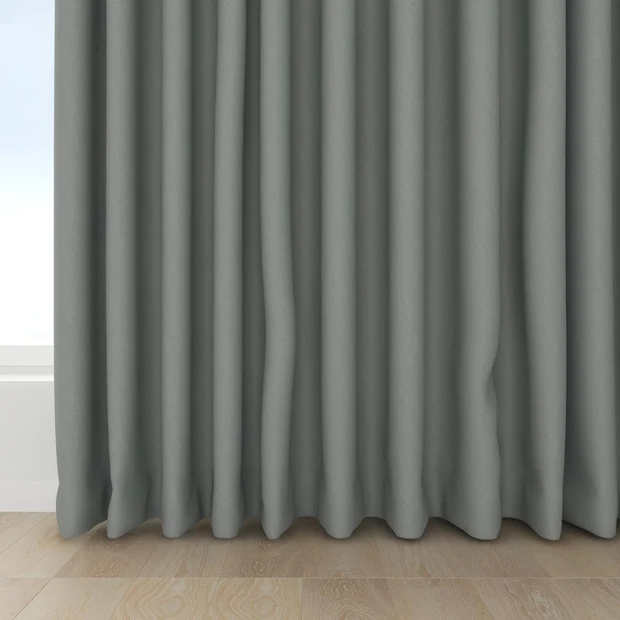Photo of the fabric Infinite Celadon swatch by Mokum. Use for Curtains, Upholstery, Accessory, Top of Bed. Style of Plain, Texture