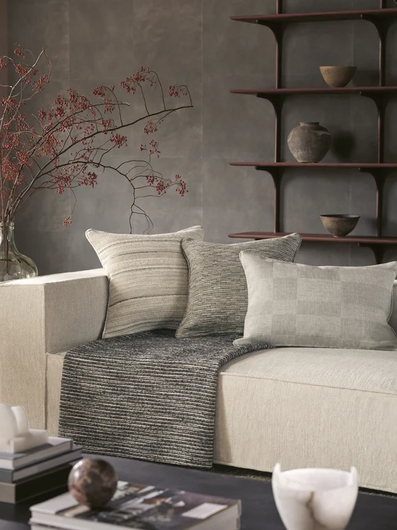 Photo of the fabric Skyline M703 04 in situ by Mark Alexander. . Style of Abstract, Texture