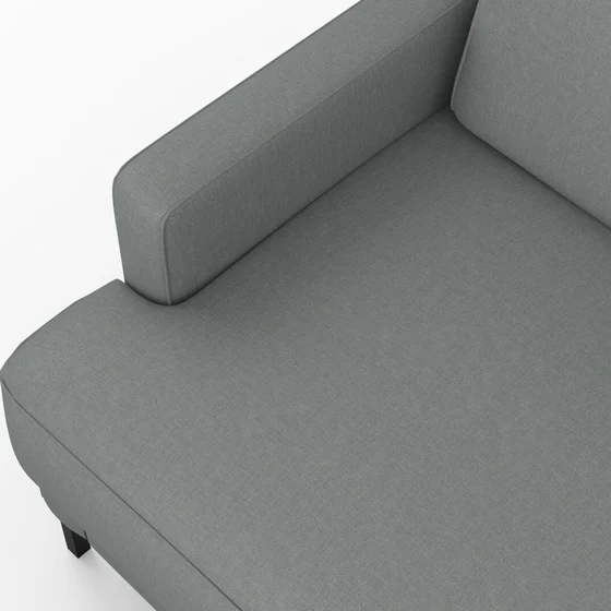 Photo of the fabric Infinite Celadon swatch by Mokum. Use for Curtains, Upholstery, Accessory, Top of Bed. Style of Plain, Texture