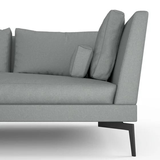 Photo of the fabric Infinite Celadon swatch by Mokum. Use for Curtains, Upholstery, Accessory, Top of Bed. Style of Plain, Texture