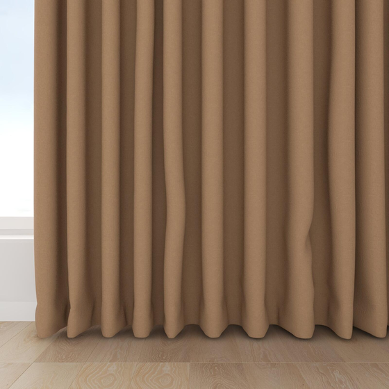 Photo of the fabric Satori Stonewash Copper swatch by Mokum. Use for Curtains, Upholstery Light Duty, Accessory, Top of Bed. Style of Plain, Texture