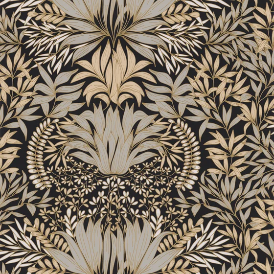Photo of the fabric Chardon Wp 7573 7573 3670 swatch by Casamance. Use for Wall Covering. Style of Floral And Botannical